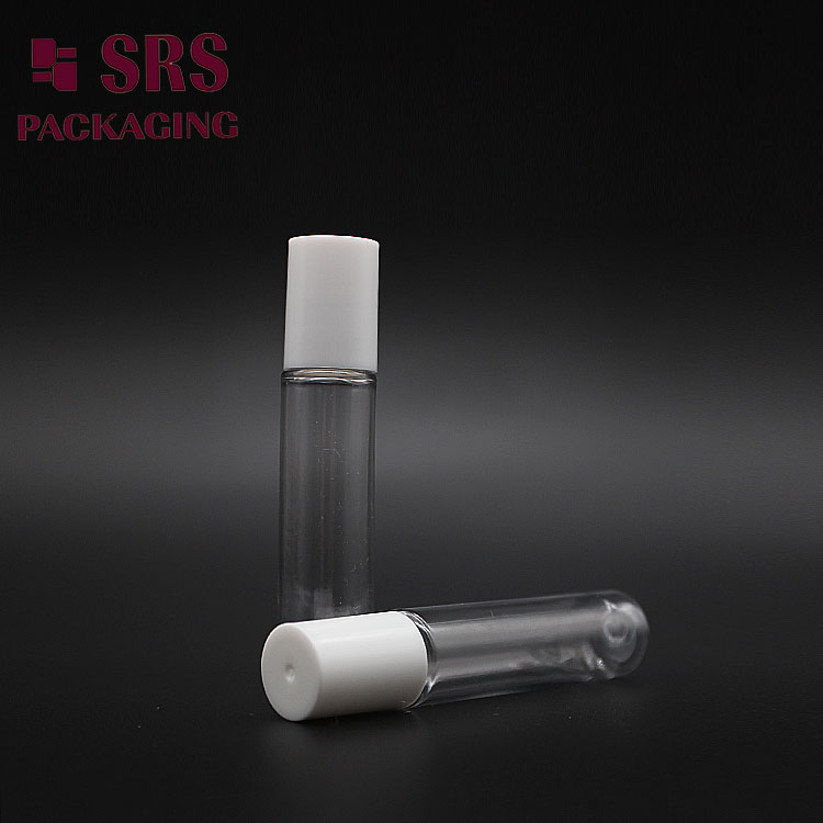 PET-8ML Clear Round Pet Plastic Roller Ball Bottle for Lip Gloss