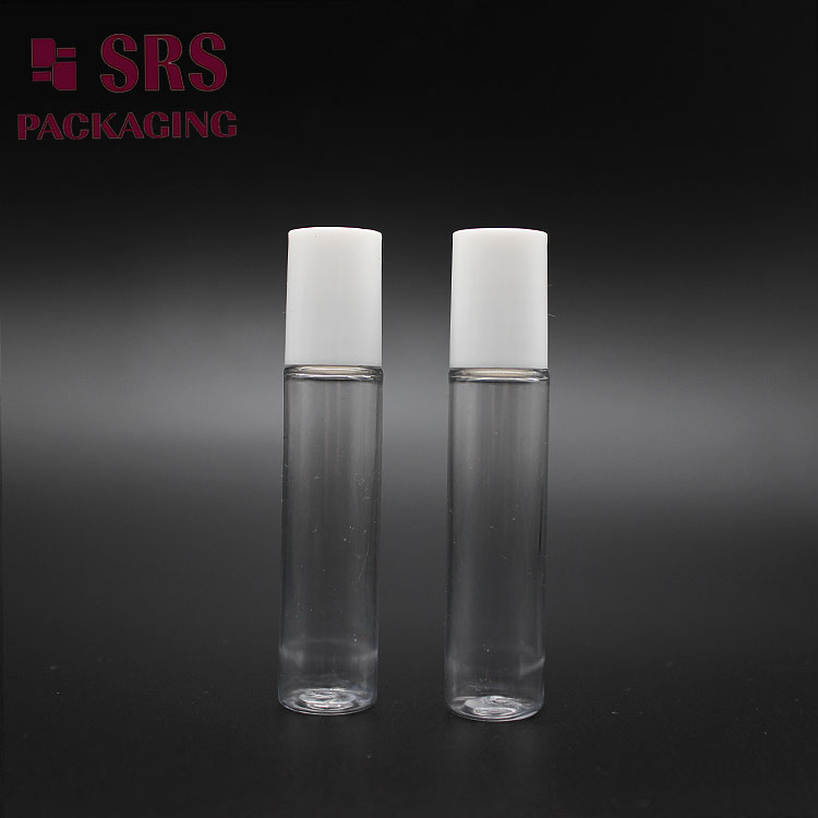 PET-8ML Clear Round Pet Plastic Roller Ball Bottle for Lip Gloss