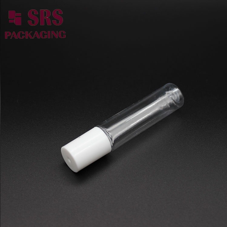 PET-8ML Clear Round Pet Plastic Roller Ball Bottle for Lip Gloss