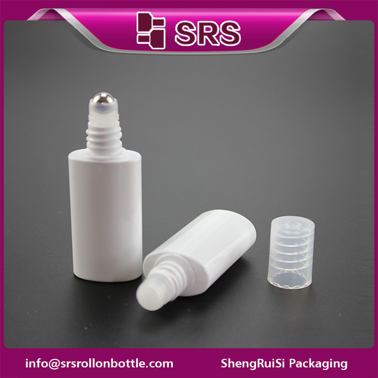 PET-12ML oval shape white PET roll on bottle 12ml empty