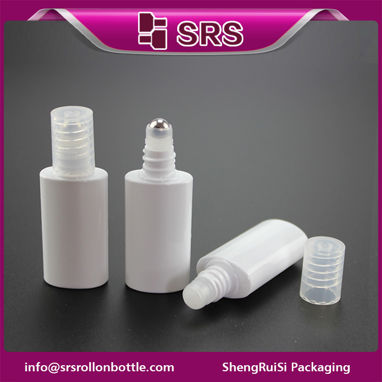 PET-12ML oval shape white PET roll on bottle 12ml empty