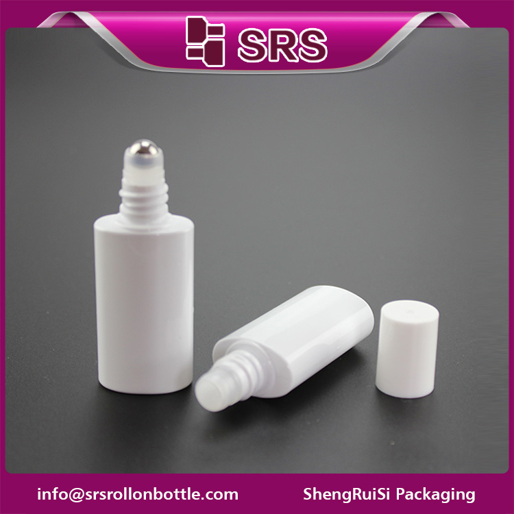 PET-12ML oval shape white PET roll on bottle 12ml empty