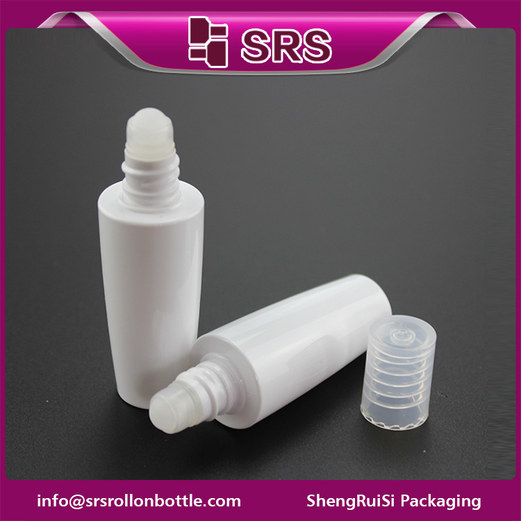 PET-15ML injection white Color 15ml Empty roller Bottle with lid
