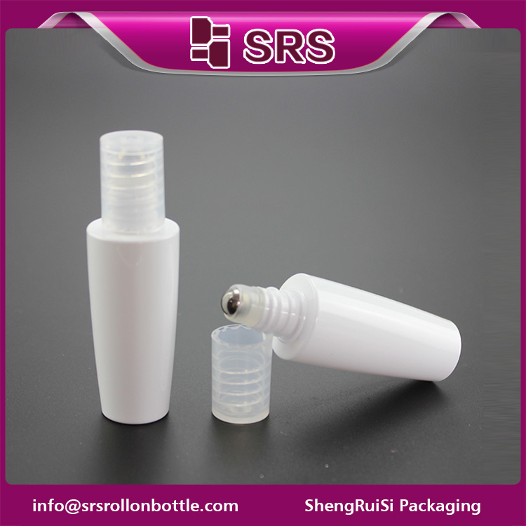 PET-15ML injection white Color 15ml Empty roller Bottle with lid