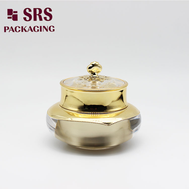 J201 Luxury Crown Cosmetic Packaging 30ml 50ml 70ml Acrylic Cream Jar