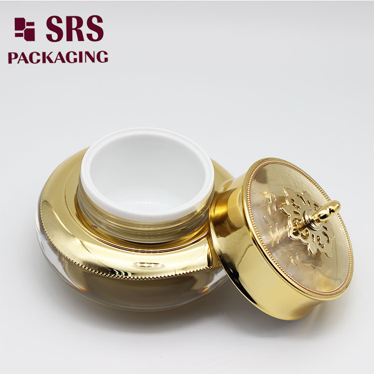 J201 Luxury Crown Cosmetic Packaging 30ml 50ml 70ml Acrylic Cream Jar