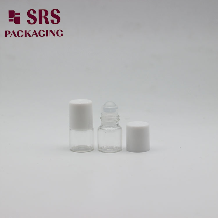 Empty Mini Clear Color 1ml Glass Bottle with Roll on Top