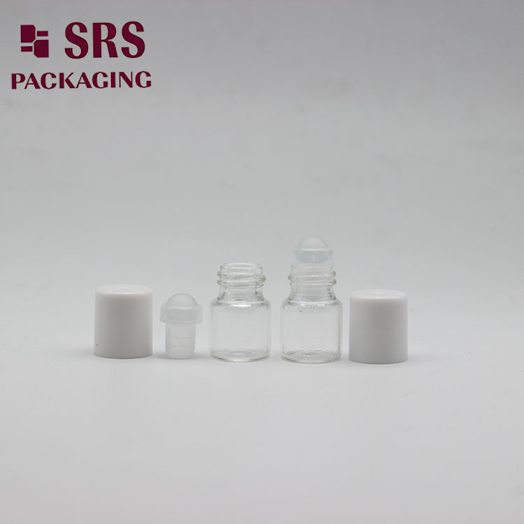 Empty Mini Clear Color 1ml Glass Bottle with Roll on Top