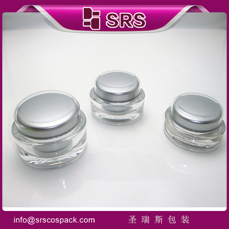 J040 Acrylic 15ml 30ml 50ml cosmetic oval shape cream jar