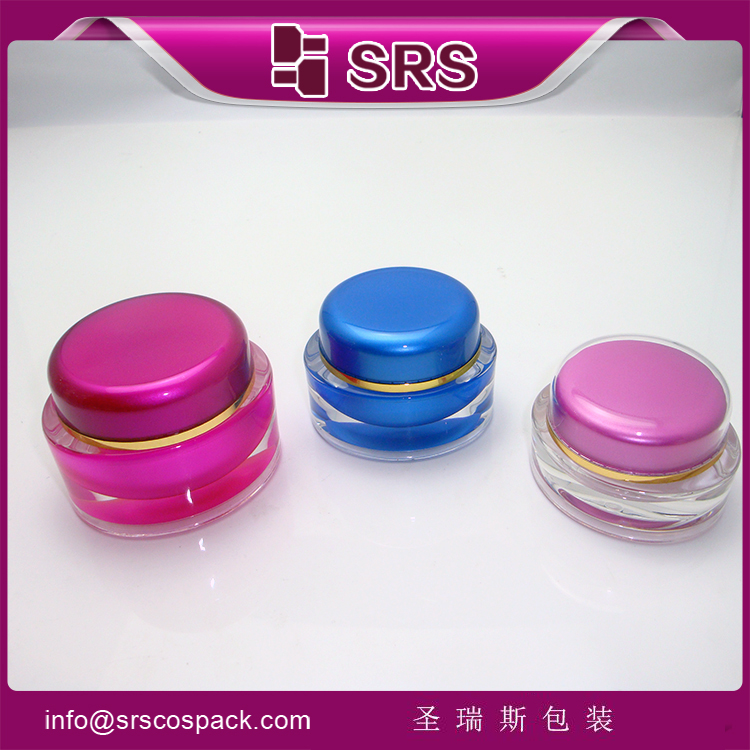 J040 Acrylic 15ml 30ml 50ml cosmetic oval shape cream jar