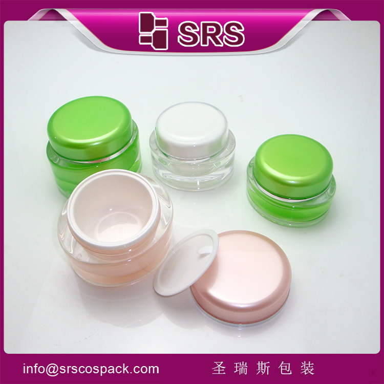 J040 Acrylic 15ml 30ml 50ml cosmetic oval shape cream jar