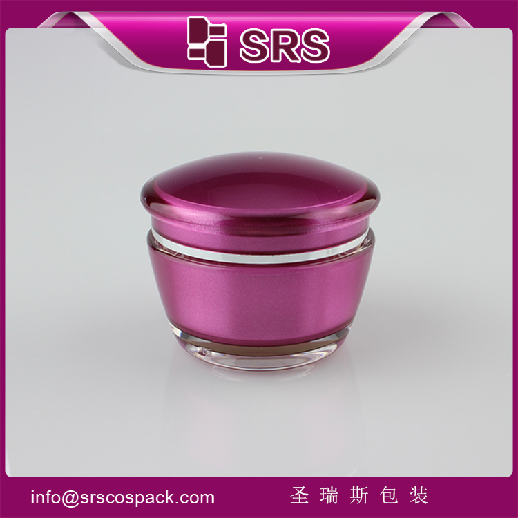 J035 drum shape customized acrylic double wall jar