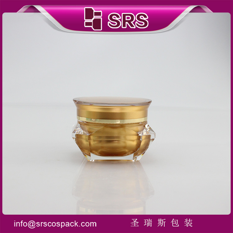 J060B diamond shape acrylic cream jar with double cap