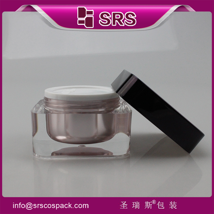 J056 Colorful 5ml 30ml 50ml plastic cream square jar