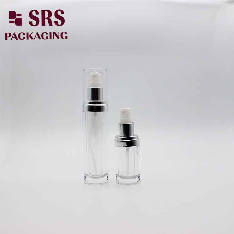 L040 oval shape 15ml 30ml 60ml 120ml acrylic pump lotion bottle