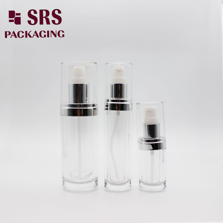 L040 oval shape 15ml 30ml 60ml 120ml acrylic pump lotion bottle