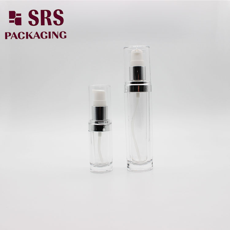 L040 oval shape 15ml 30ml 60ml 120ml acrylic pump lotion bottle