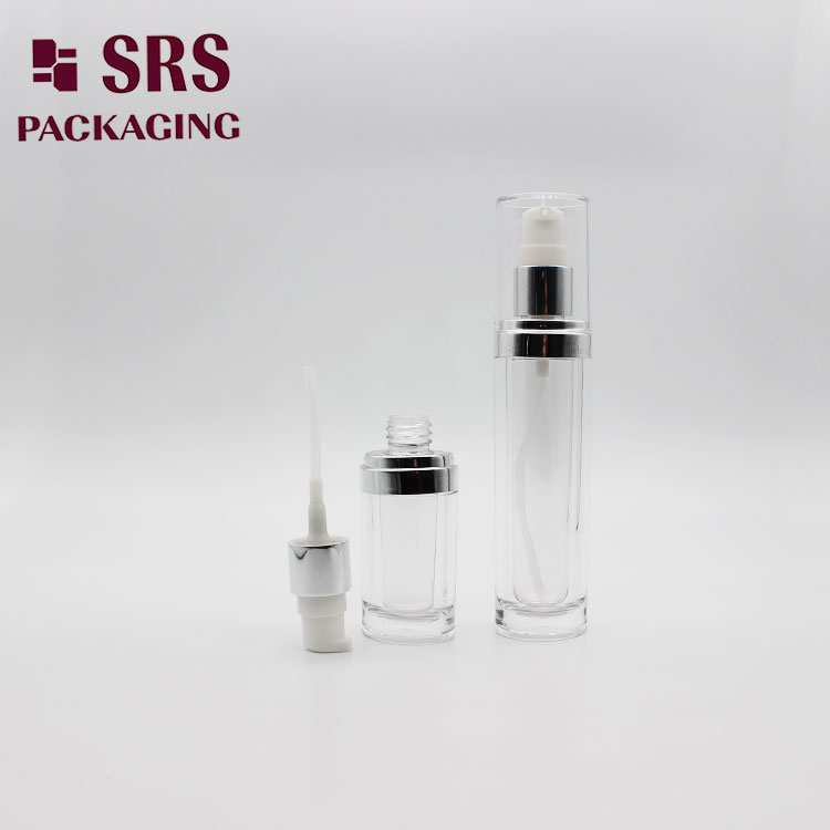 L040 oval shape 15ml 30ml 60ml 120ml acrylic pump lotion bottle