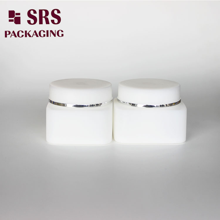 PP-1 30ml 50ml empty cream round cap square PP jar 