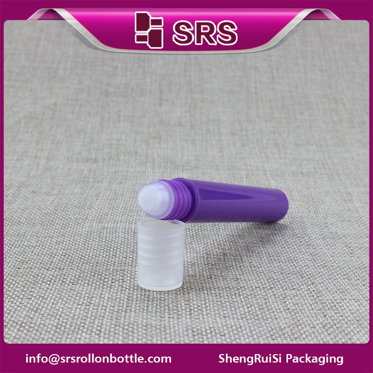 plastic cylinder shape empty 8ml roll bottle with roller