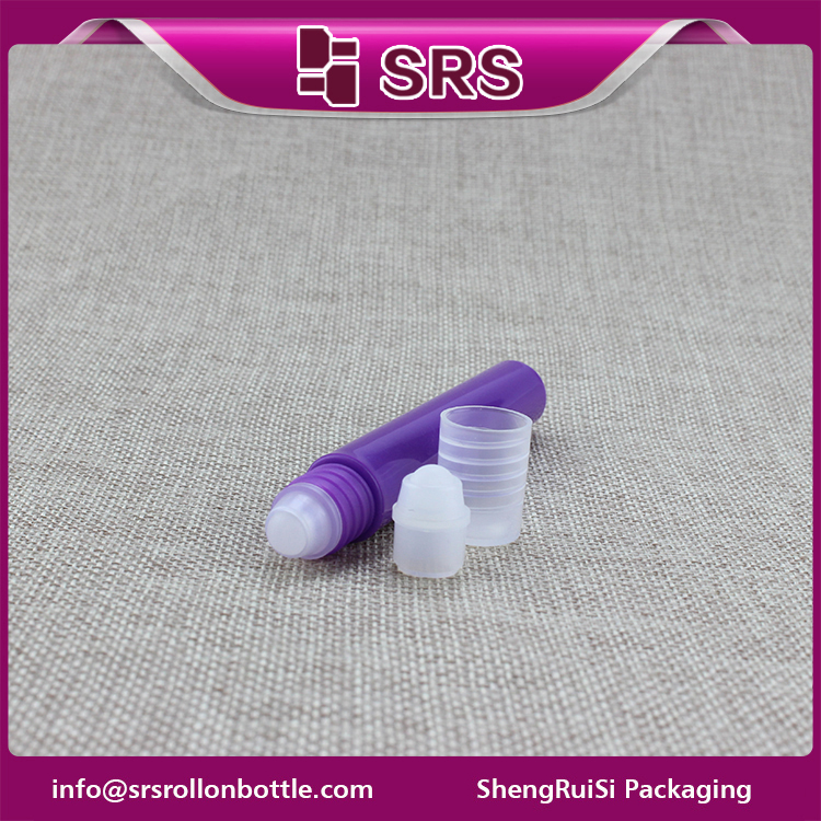plastic cylinder shape empty 8ml roll bottle with roller