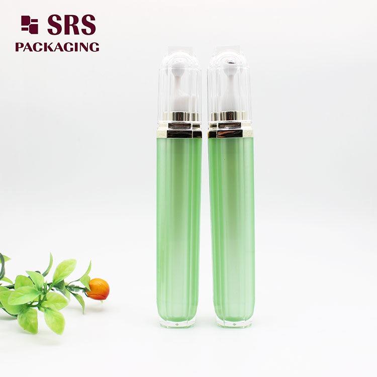 L002 empty hexagon Painting green Color Acrylic Roller Bottle