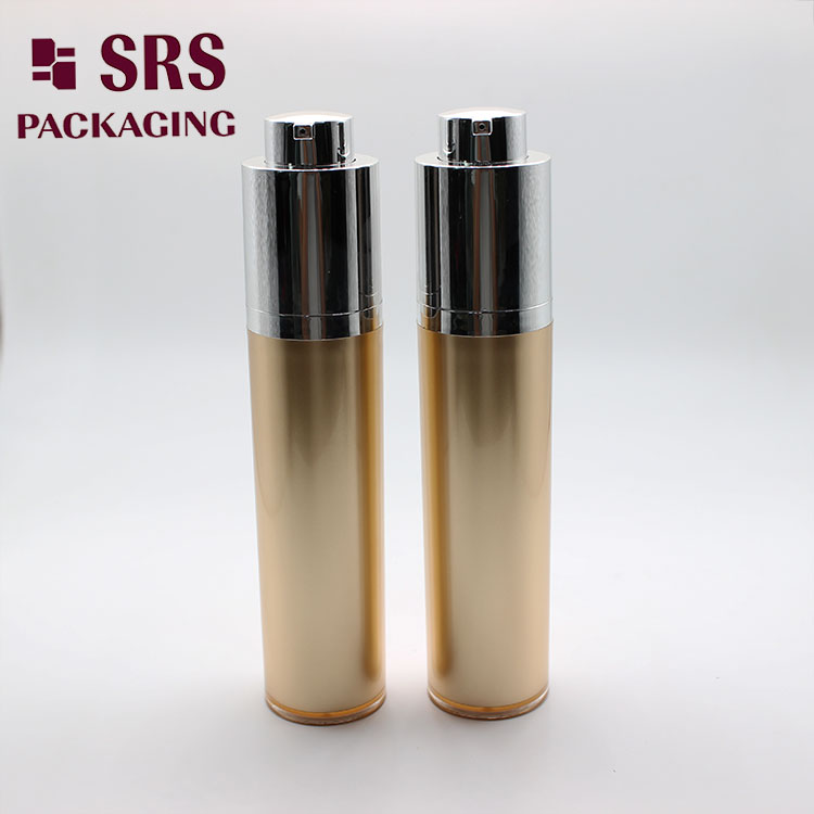 A020 SRS Empty Gold Color Cosmetic 50ml Airless Lotion Bottle