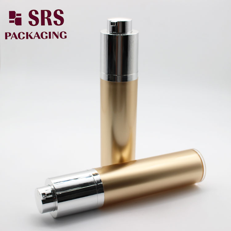 A020 SRS Empty Gold Color Cosmetic 50ml Airless Lotion Bottle