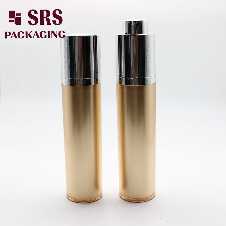 A020 SRS Empty Gold Color Cosmetic 50ml Airless Lotion Bottle