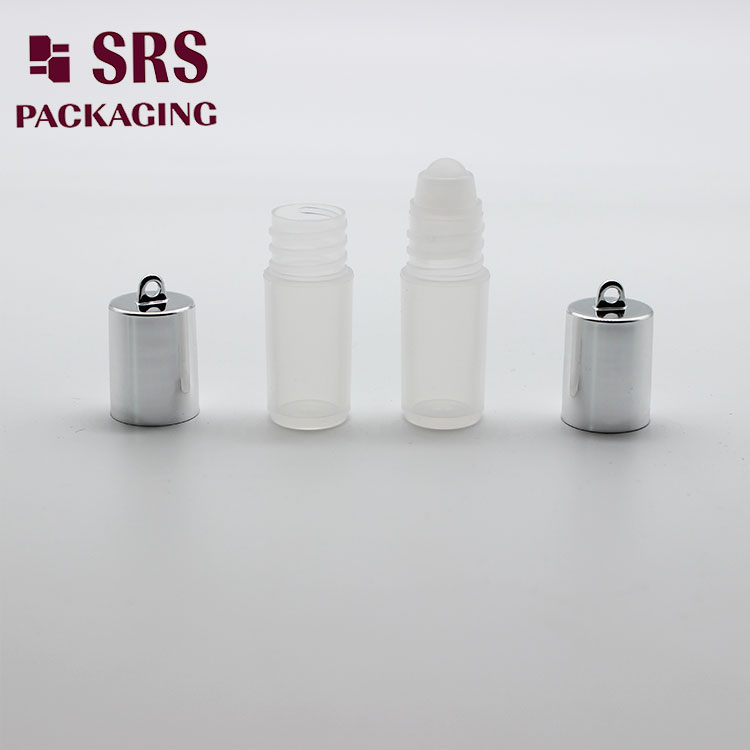 SRS Empty Cosmetic 3ml Clear Roller Ball Bottle with Hook