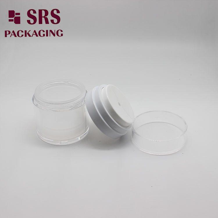 A100 SRS Empty Cosmetic Clear 50g Acrylic Airless Jar