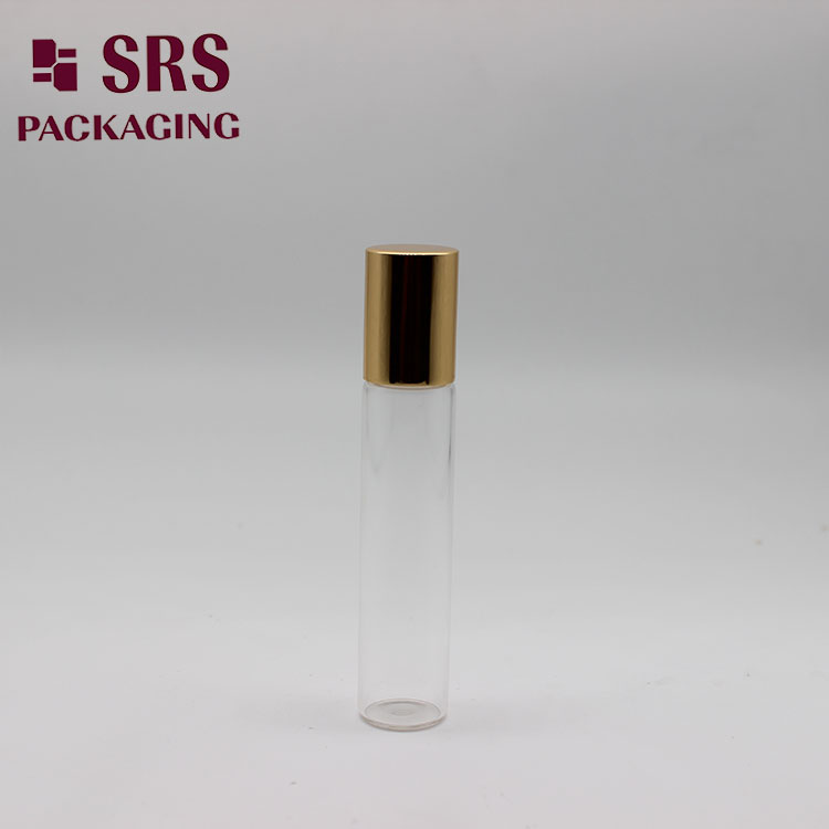 dia 17mm glass empty roller 10ml bottle with black holder