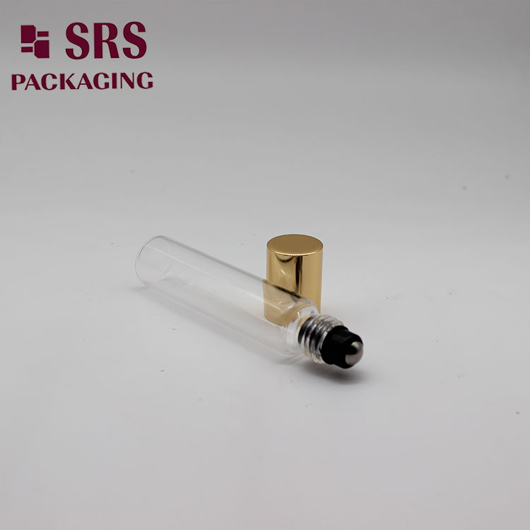 dia 17mm glass empty roller 10ml bottle with black holder