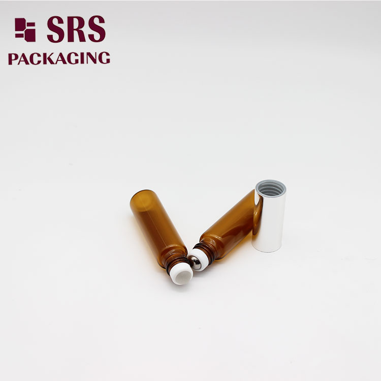 5ml Perfume Oil Bottle Amber Glass Roll on Cosmetic Vial