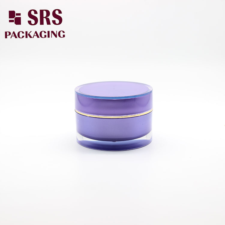 J021 Cosmetic Double Wall Purple 15g 30g 50g Cream Container Jar