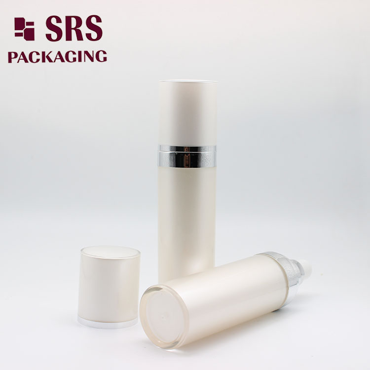 L021 SRS Empty Cosmetic Acrylic White Spray Plastic Bottle 50ml