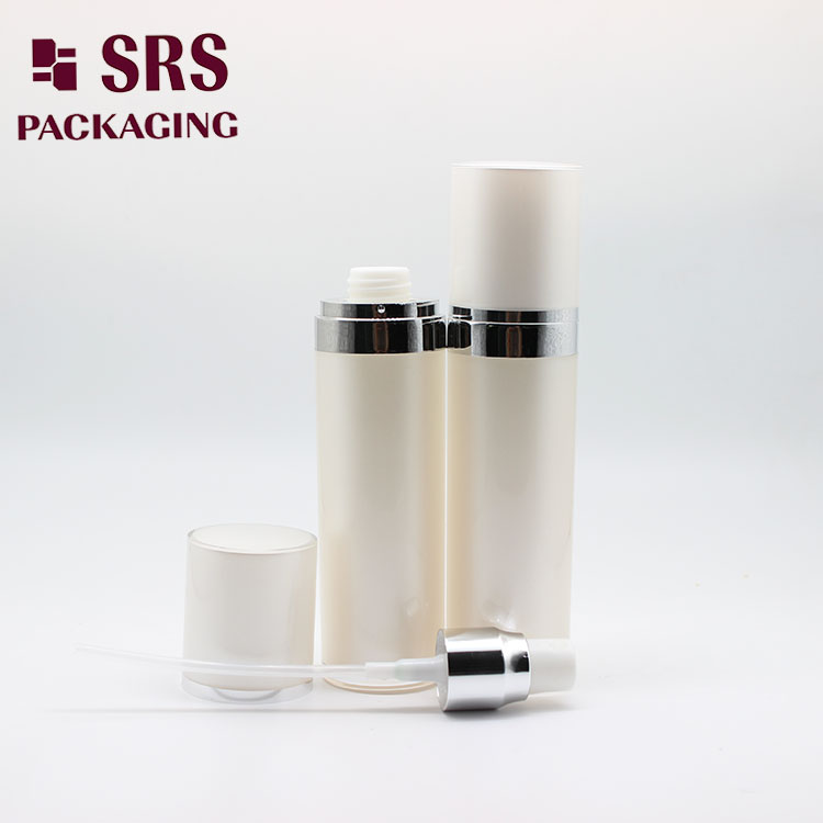 L021 SRS Empty Cosmetic Acrylic White Spray Plastic Bottle 50ml