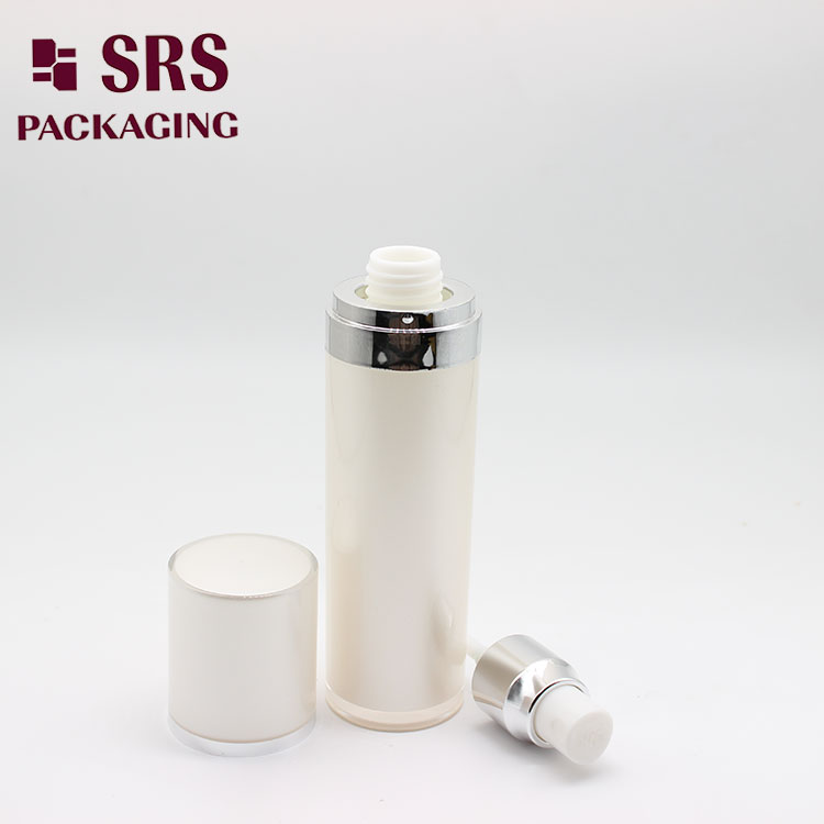 L021 SRS Empty Cosmetic Acrylic White Spray Plastic Bottle 50ml