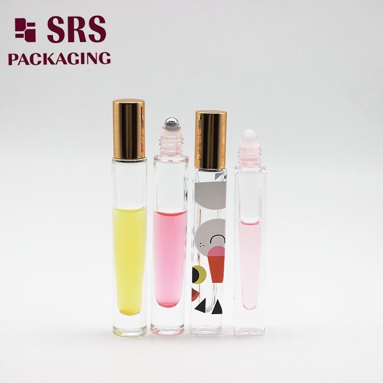 empty 10ml Thick Glass Roller Ball Packaging Cosmetic Bottle