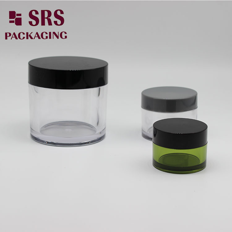 Different Size PETG Plastic Single Wall Cosmetic Cream Jar