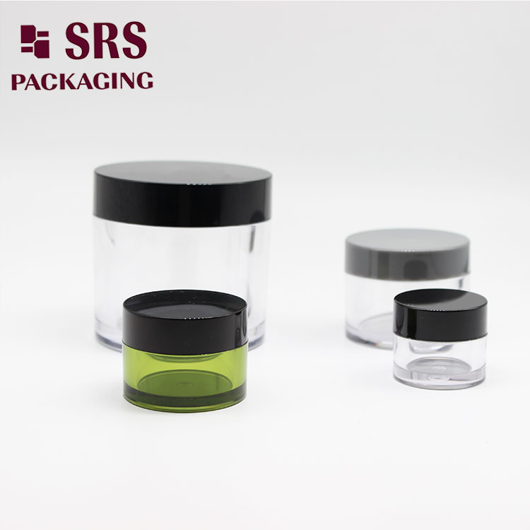 Different Size PETG Plastic Single Wall Cosmetic Cream Jar