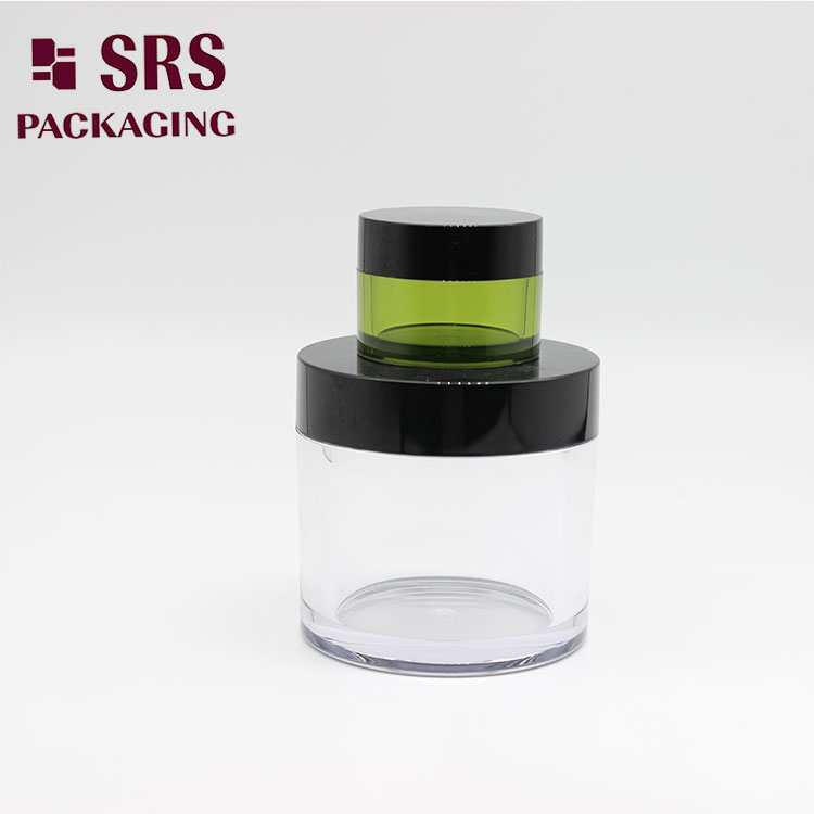 Different Size PETG Plastic Single Wall Cosmetic Cream Jar