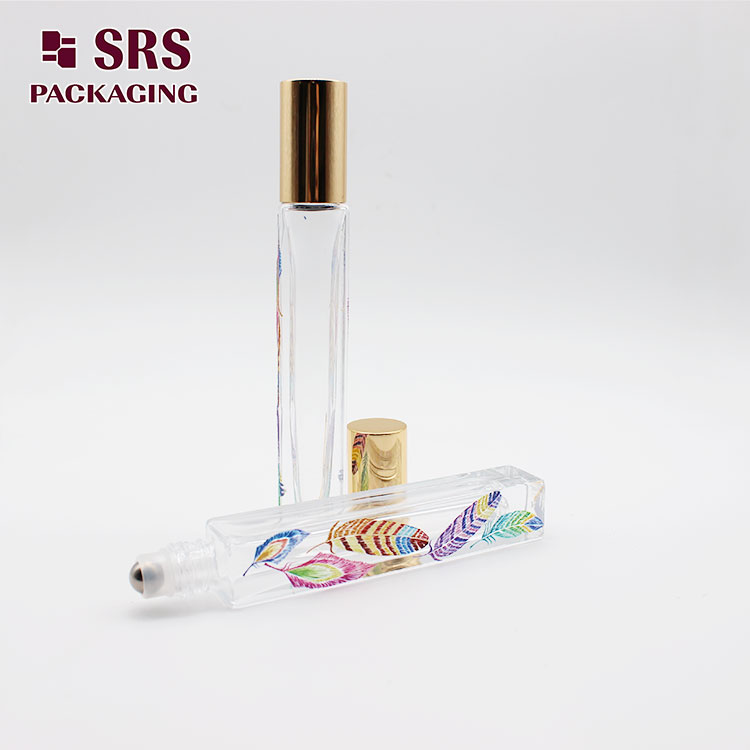 GB2-10ml SRS Cosmetic 3D color printing Roll on 10ml Perfume Oil Glass Bottle