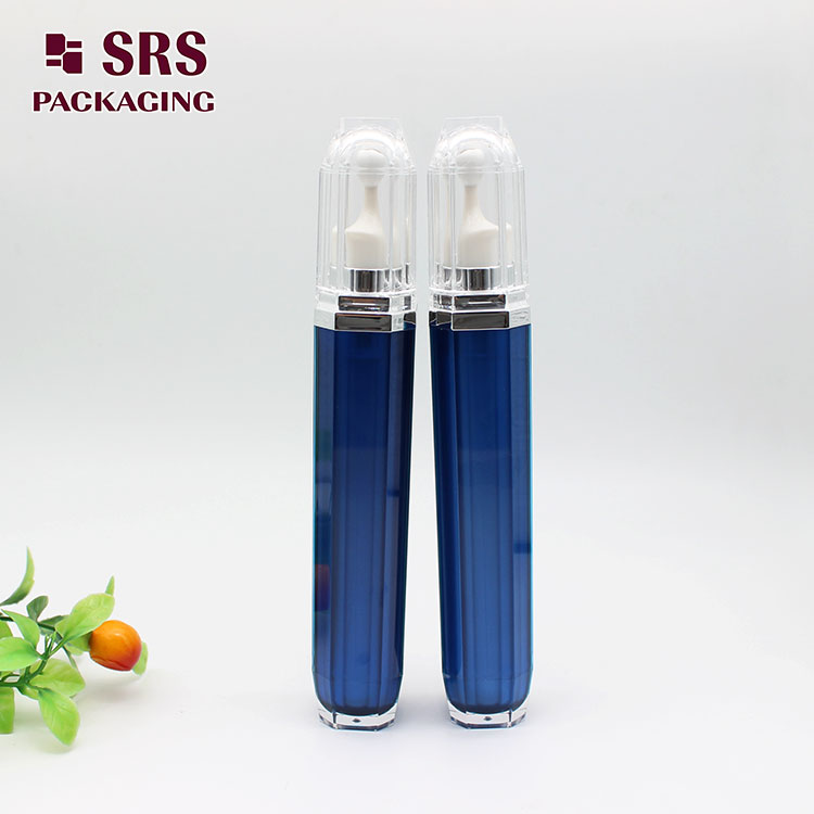 L002 acrylic 15ml Dark Blue Color Roll on Oil Serum Bottle