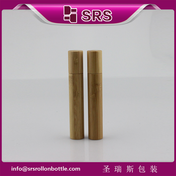 SRS Cosmetic Empty Bamboo 15ml Roll on Bottle with three balls