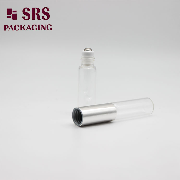 5ml Clear Glass Fragrance Roll-on double Bottle with aluminum lid