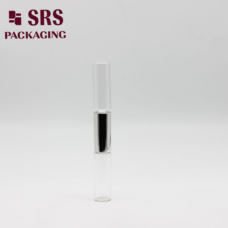 5ml Clear Glass Fragrance Roll-on double Bottle with aluminum lid