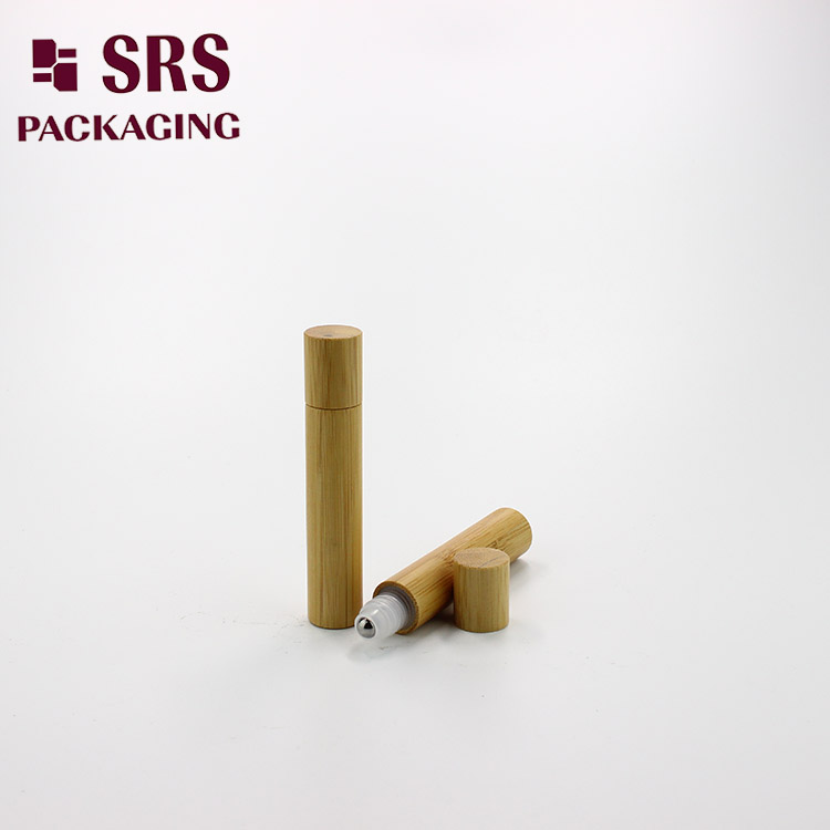 empty 8ml wholesale plastic ball roll on bamboo container for olive oil