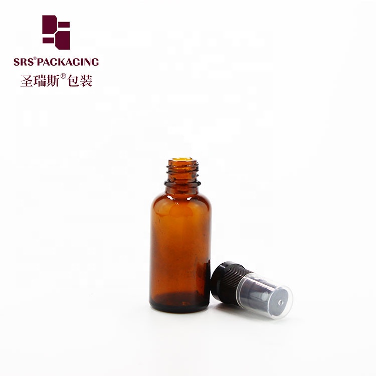 High quality empty amber perfume 30ml glass sprayer bottle 