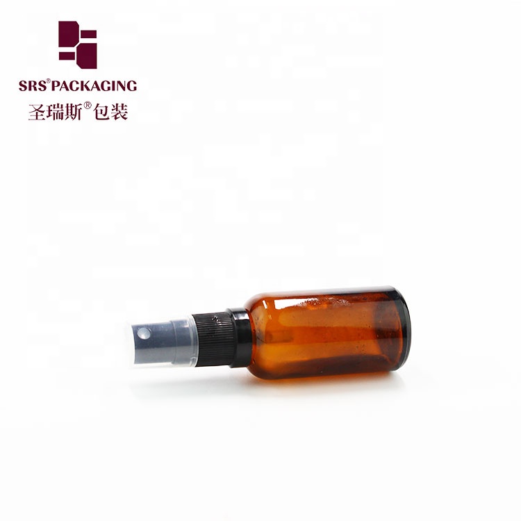 High quality empty amber perfume 30ml glass sprayer bottle 